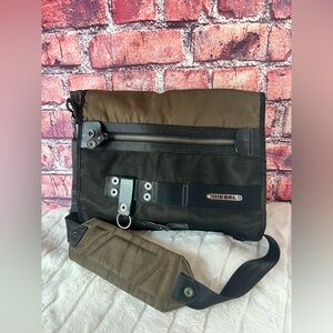 Diesel Olive Green and Black Messenger Bag